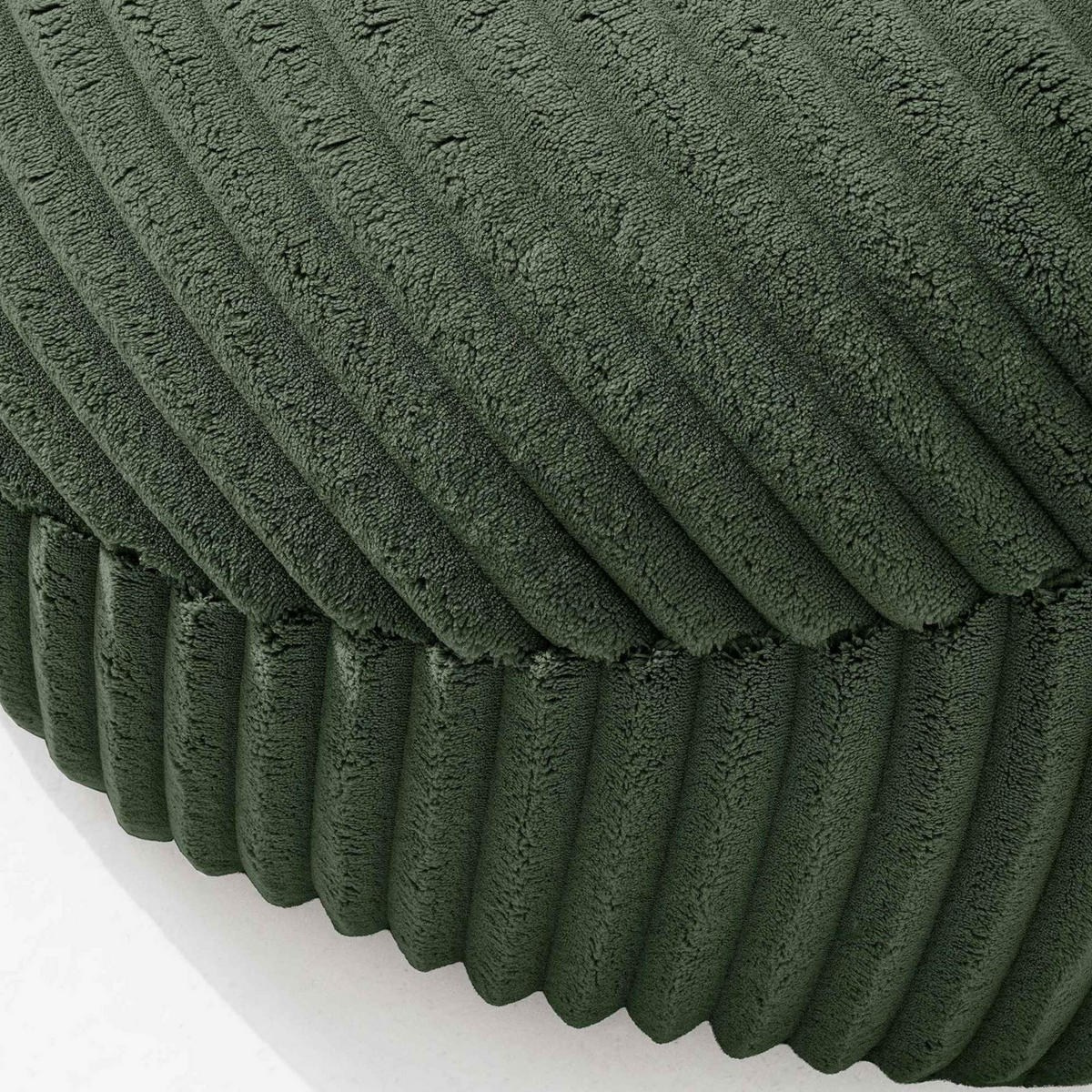 SITZSACK COSMO II aus Kordstoff, Dunkelgrün - Dunkelgrün, Textil (85/80/85cm) - KONSIMO®