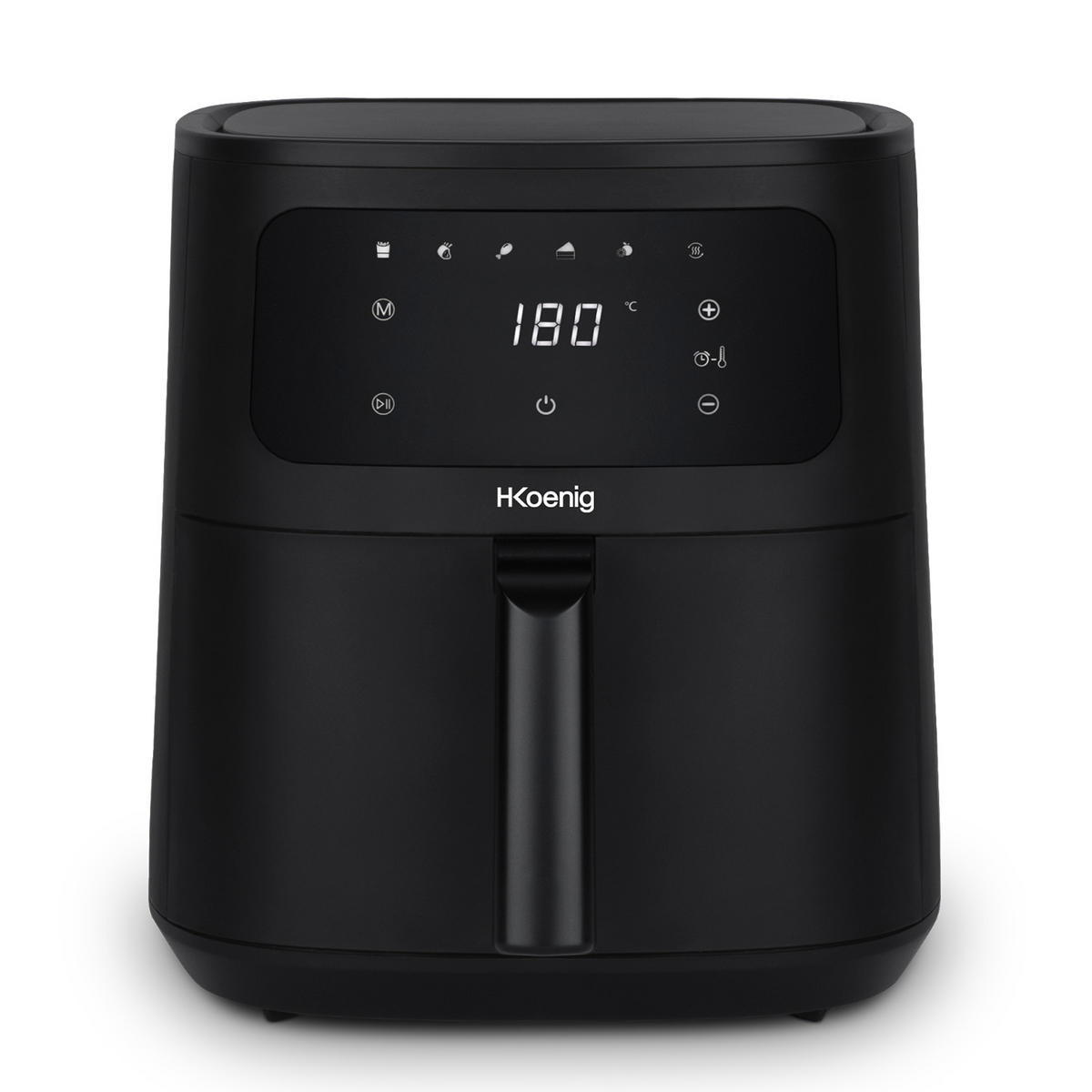 AIRFRYER XXL FRY880, Schwarz, Fritteuse ohne Öl, Kapazität 8L - Schwarz, Metall (30.5/38.5/37cm) - HKoenig