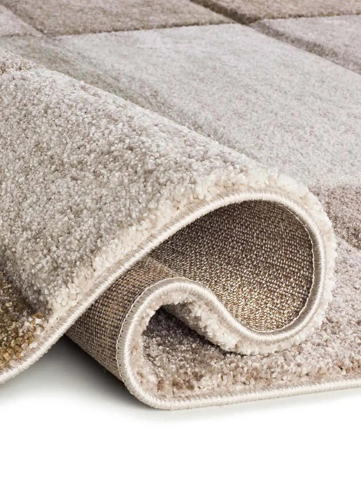 HOCHFLORTEPPICH Beige / Grün Teva 80/120 cm - Grün, Textil (80/120cm) - Atticgo