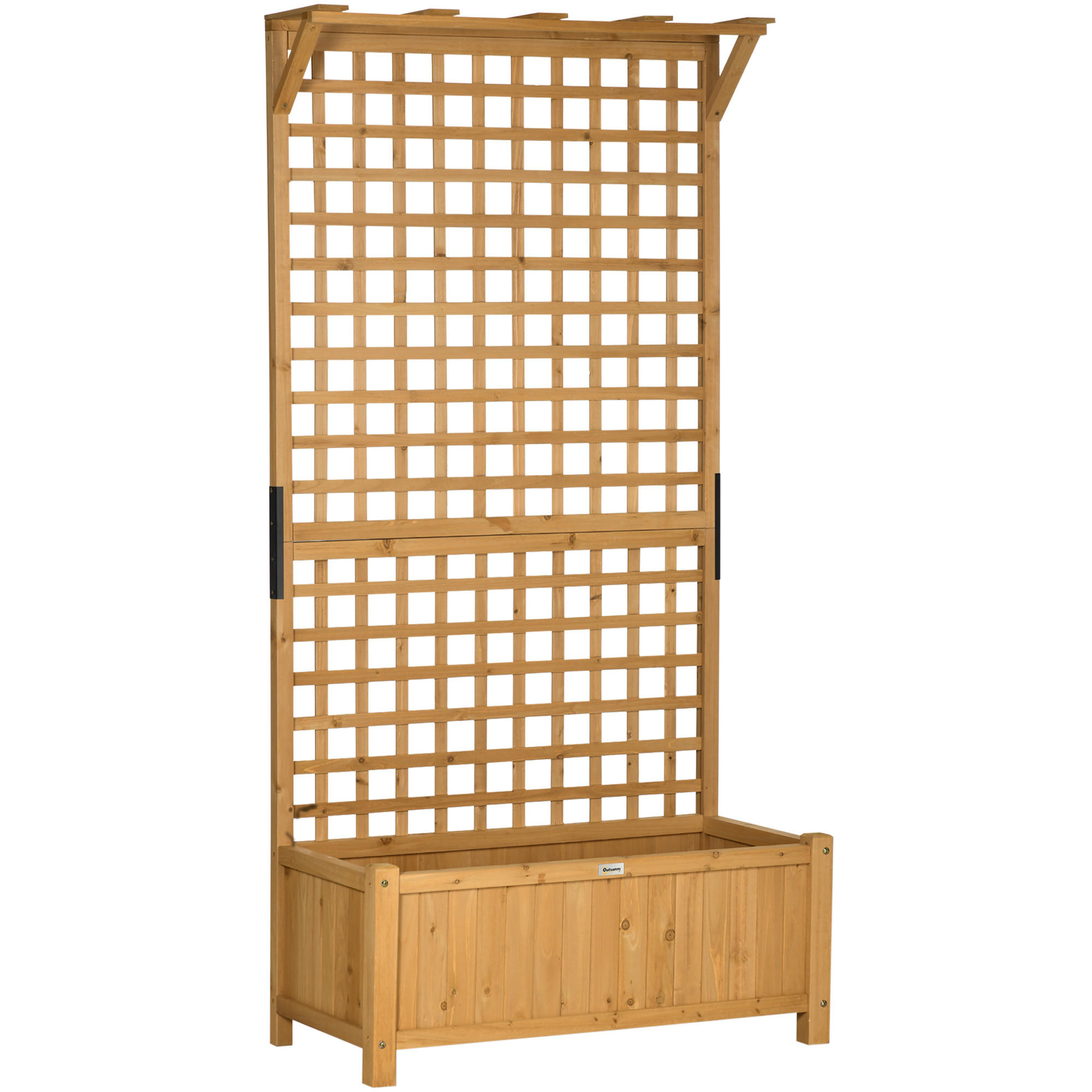 HOCHBEET 90x45x183 cm Holz Spalier - Gelb, Holz (90/183/45cm) - Fortuna Lai