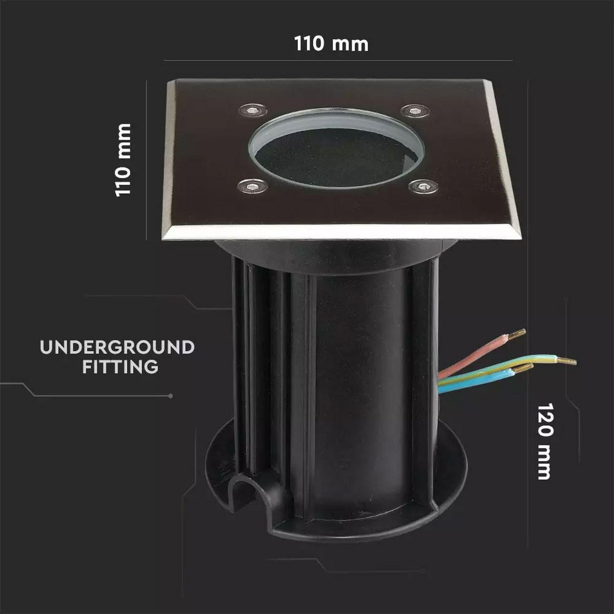 LED AUSSENLEUCHTE Edelstahl Silber 3er Set - Silberfarben, Metall (11/11/12cm)