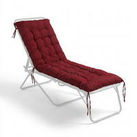 LAVIČKOVÝ sedák - tmavočervená, textil/plast (50/8/160cm) - Relaxdays