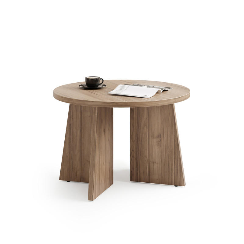 BELLAGIO menší konferenční stolek Ø 58 cm, ořech Royal - kašmírová, kompozitní dřevo (58/58/40cm) - Idohome