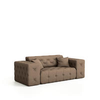 SOFA 2-sitzer Chantal - Taupe, Holzwerkstoff/Textil (186/78/96cm) - Fun Möbel