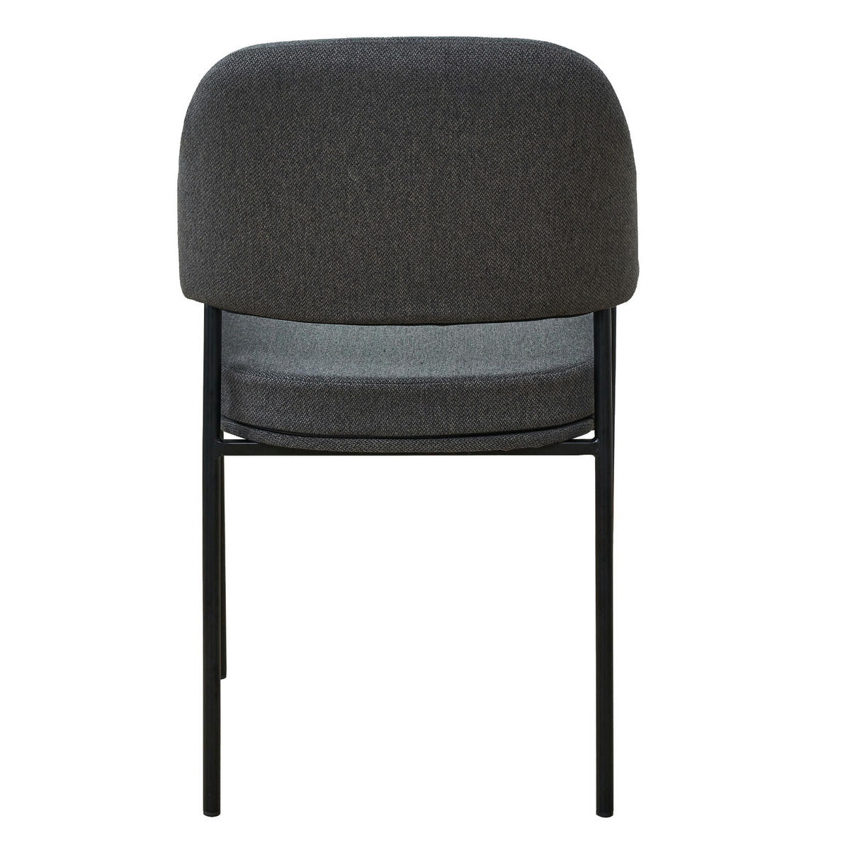 ESSZIMMERSTÜHLE SCARLETT (2er Set) - Schwarz/Grau, Textil/Metall (51/85/53cm) - SVITA