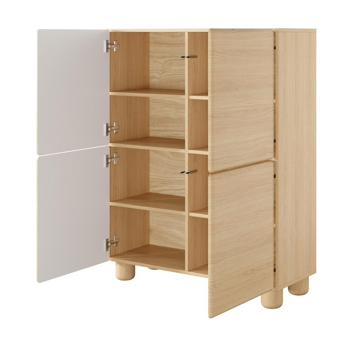 HOLZKOMMODE 100 cm Bloom, Boho, 4 Türen, Eiche Vicenza - Eichefarben, Holz (100/125/38cm) - Emporius