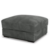 POLSTERHOCKER - Schwarz/Graphitfarben, Kunststoff/Textil (92/42/92cm) - home24