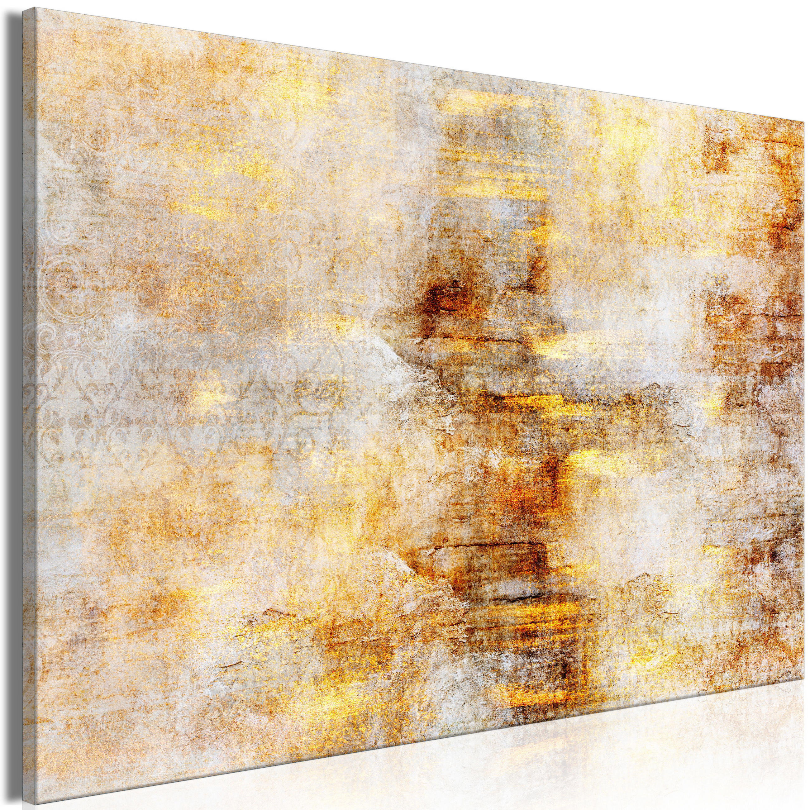 KUNSTDRUCK Gold 60/40 cm - Goldfarben/Grau, Textil (60/40cm) - KUNSTLOFT