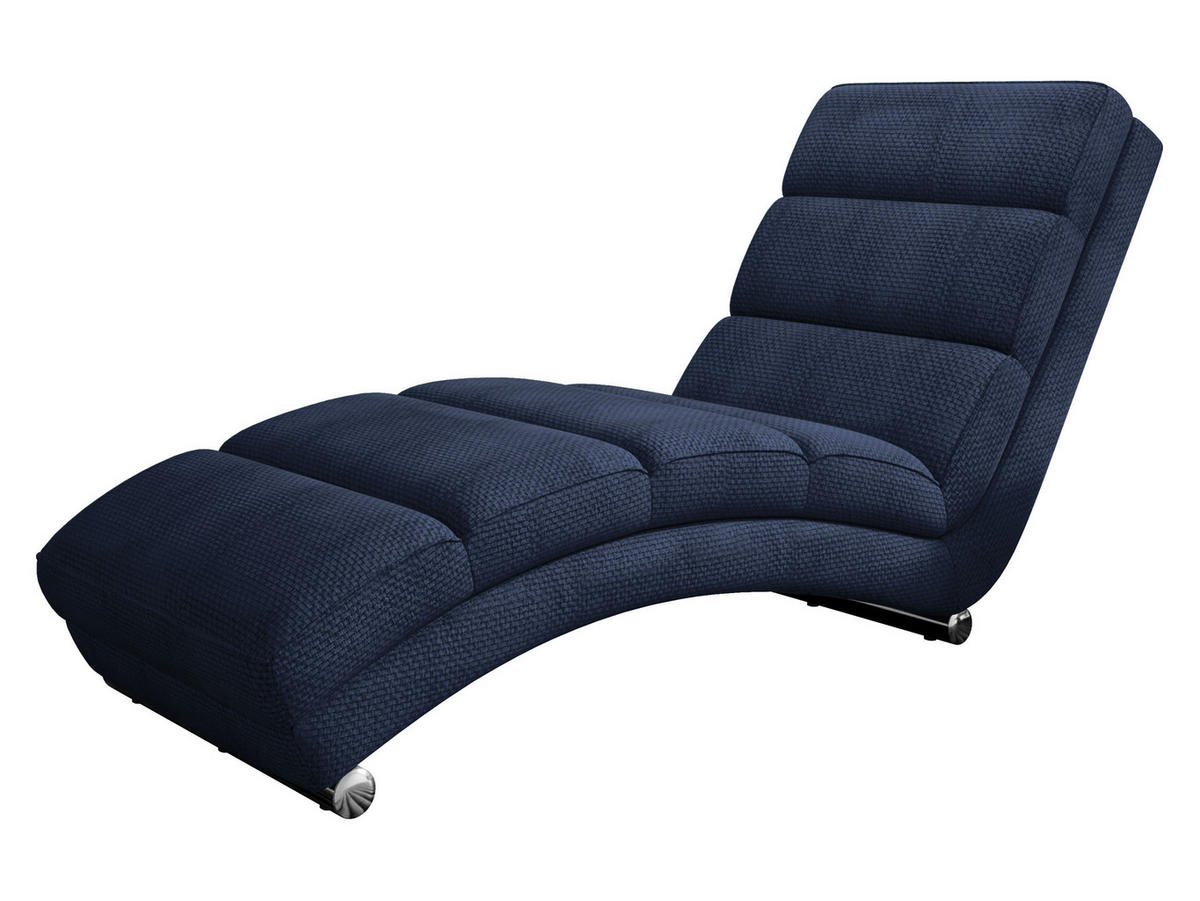 RELAXLIEGE Holiday - Chromfarben/Dunkelblau, Holz/Textil (62/84/180cm) - MIRJAN24