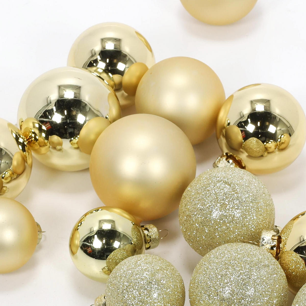 CHRISTBAUMKUGELN Glas gold 34 Stk. - Goldfarben, Glas (13/26.5/26.5cm) - Home Styling Collection