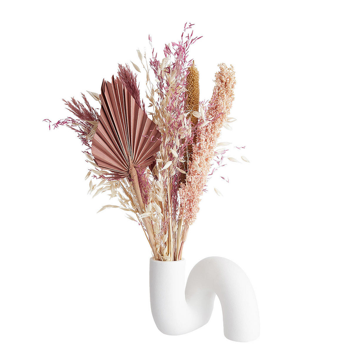 VASE (2er Set) Pipe - Weiß, Keramik (16cm) - Butlers