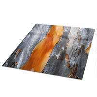 TISCHPLATTE 50x50 cm – Strukturelle Natur - Braun, Glas (50/50/0.4cm) - Wallfluent
