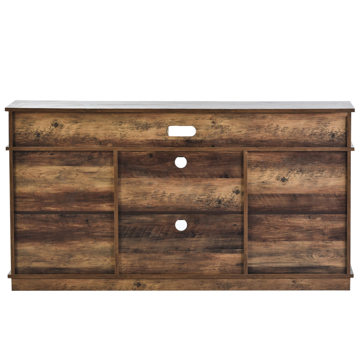 TV-SCHRANK 148/40/78 cm rustikal braun mit 2 Schiebetüren und höhenverstellbaren Regalen - Rotbraun, Holzwerkstoff (148/78/40cm) - OKWISH