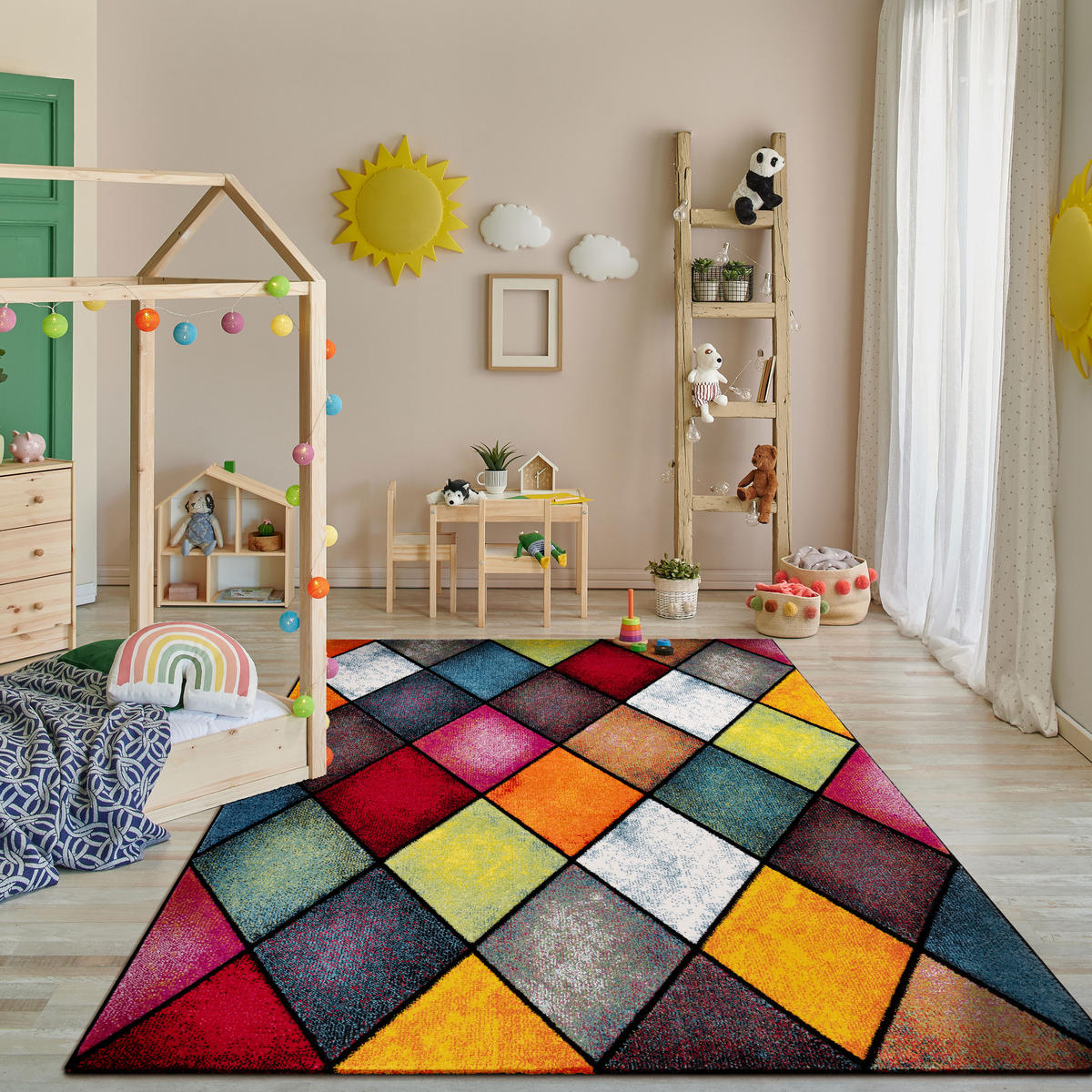KURZFLORTEPPICH 160/230 cm Smaragd 764 - Multicolor, Textil (160/230cm) - Paco Home
