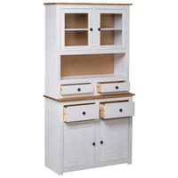 BUFFETSCHRANK Edwards 93/40.5/180 cm - Weiß, Holzwerkstoff (93/180/40.5cm) - Nettlife