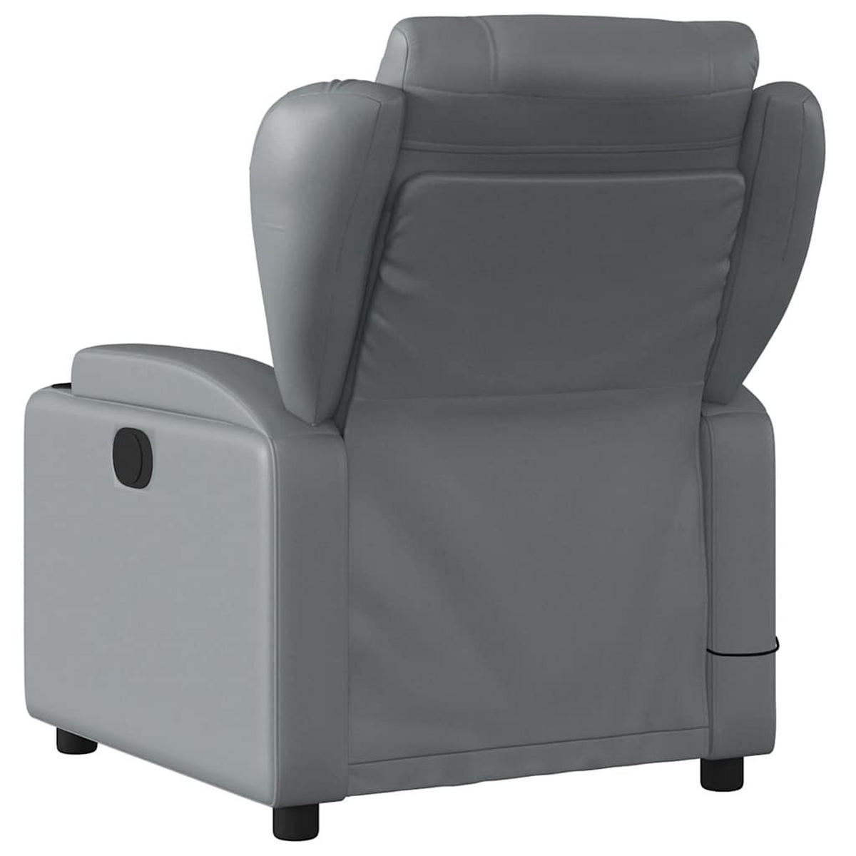 MASSAGESESSEL Grau Kunstleder - Grau, Holz (77/100/94.5cm) - vidaXL