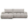 ECKSOFA Ombo Mini, Graubeige Bouclé, linksseitig - Taupe/Schwarz, Kunststoff/Textil (256/155cm) - Selsey