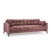 SOFA Mamaia aus Samt rosa 4 Sitzplätze - Pink, Textil (92/75/217cm) - Micadoni