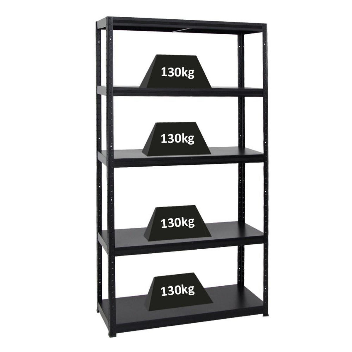 SCHWERLASTREGAL Steel Eagle 180x100x40 cm Fachlast 130 kg Schwarz - Schwarz, Metall (100/180/40cm) - PROREGAL