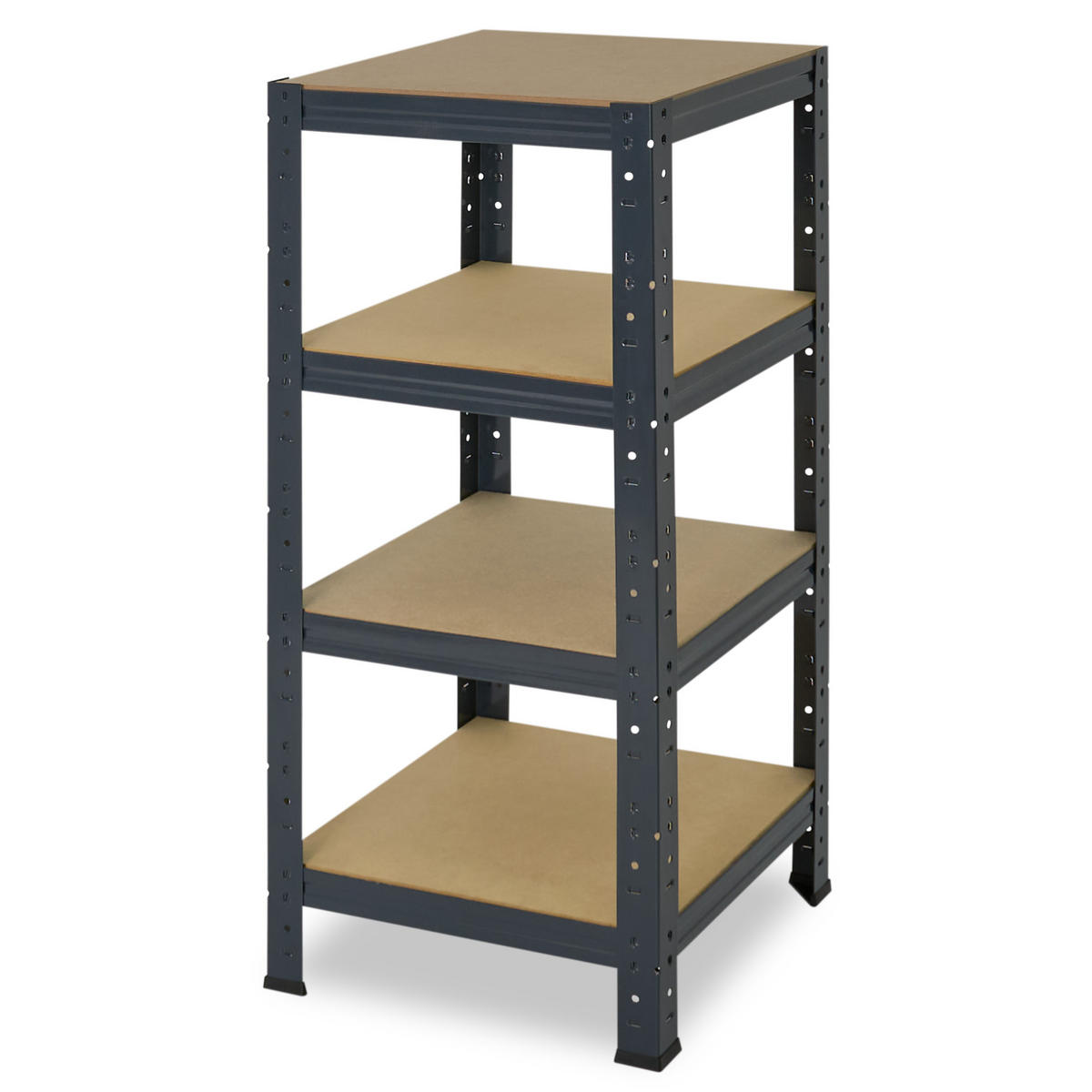 SCHWERLASTREGAL HOME 100x60x60 cm in anthrazit mit 4 Böden und 175 kg Traglast pro Boden - Anthrazit, Metall (60/100/60cm) - shelfplaza