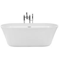 BADEWANNE FREISTEHEND 80x170x59 cm weiß Ovalle - Weiß, Kunststoff (80/59/170cm) - Beliani