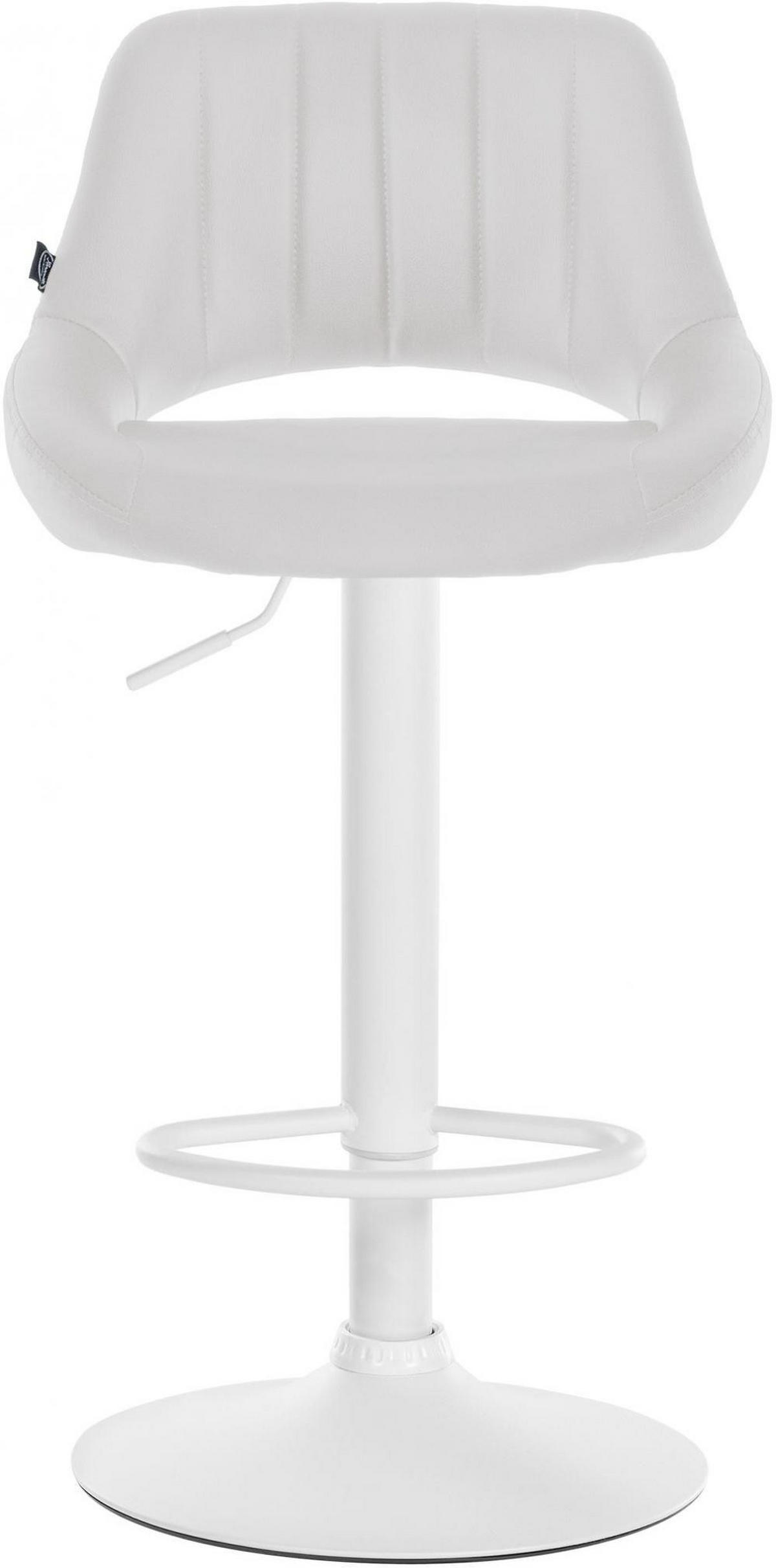 BARHOCKER 2er Set Lederlook weiß - Weiß, Textil (47/85/48cm) - CLP