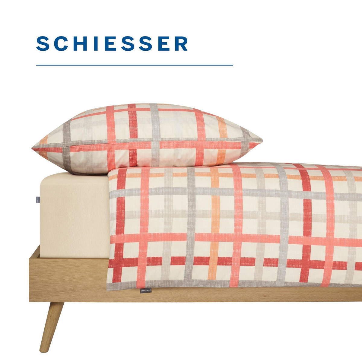 SPANNBETTLAKEN Elli 97 % Baumwolle, 3 % Elasthan 150x200 cm Creme - Creme, Textil (150/200cm) - SCHIESSER