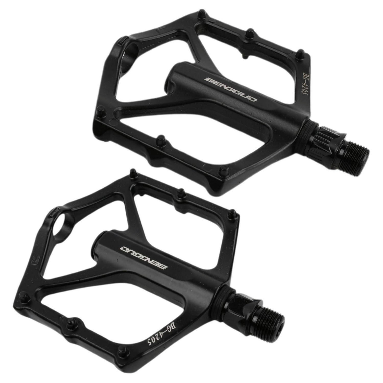 FAHRRADPEDALE Aluminiumlegierung rutschfest mit abgedichteten Lagern 9/16 Zoll - Schwarz, Metall (10/2/13cm)