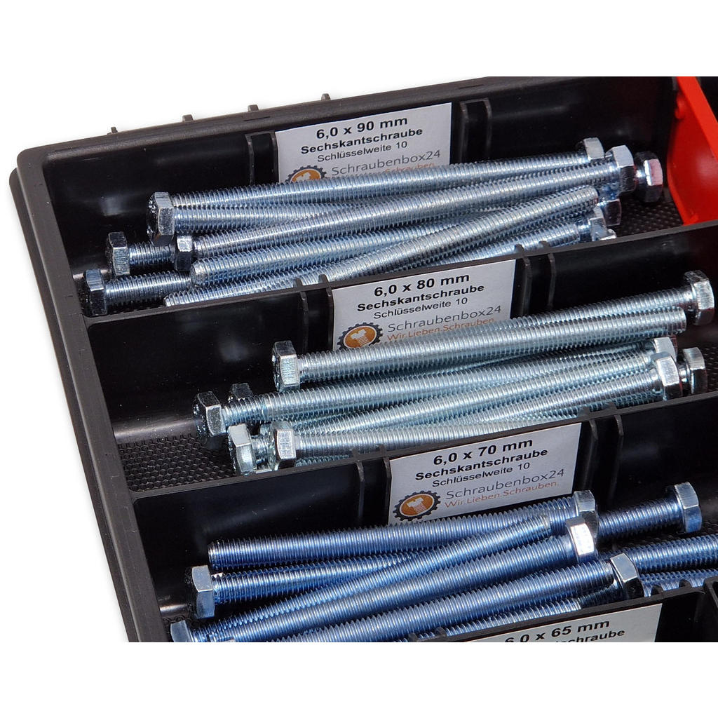 Thumbnail - Schraubenbox24 Sechskantschrauben, Zink, Metall, Sechseckig, 3.5 cm, Freizeit, Heimwerken, Werkzeugzubehör