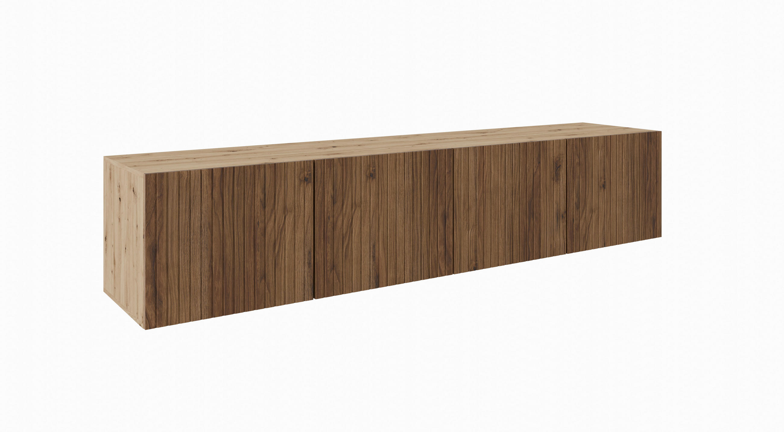 Meblini Tv-Schrank Eiche Artisan, Wildeiche 200x41x40 cm