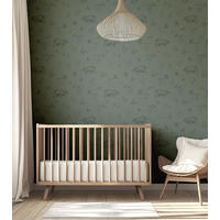 VLIESTAPETE Natural, Waldtiere 50 cm x 10 m dunkelgrün - Dunkelgrün, Papier (1000/50cm) - Lilipinso