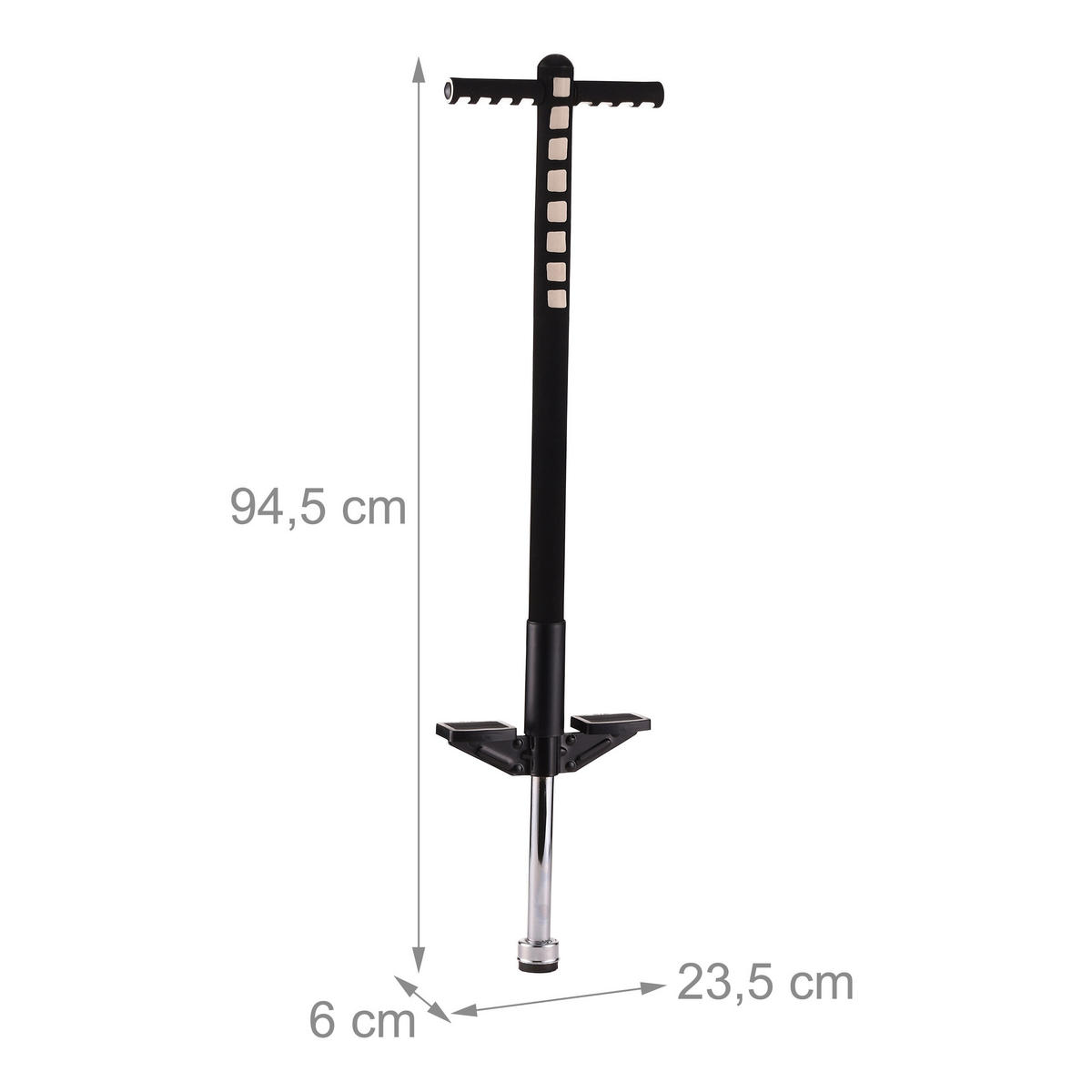 POGO-STICK - Schwarz, Kunststoff/Textil (23.5/6cm) - Relaxdays