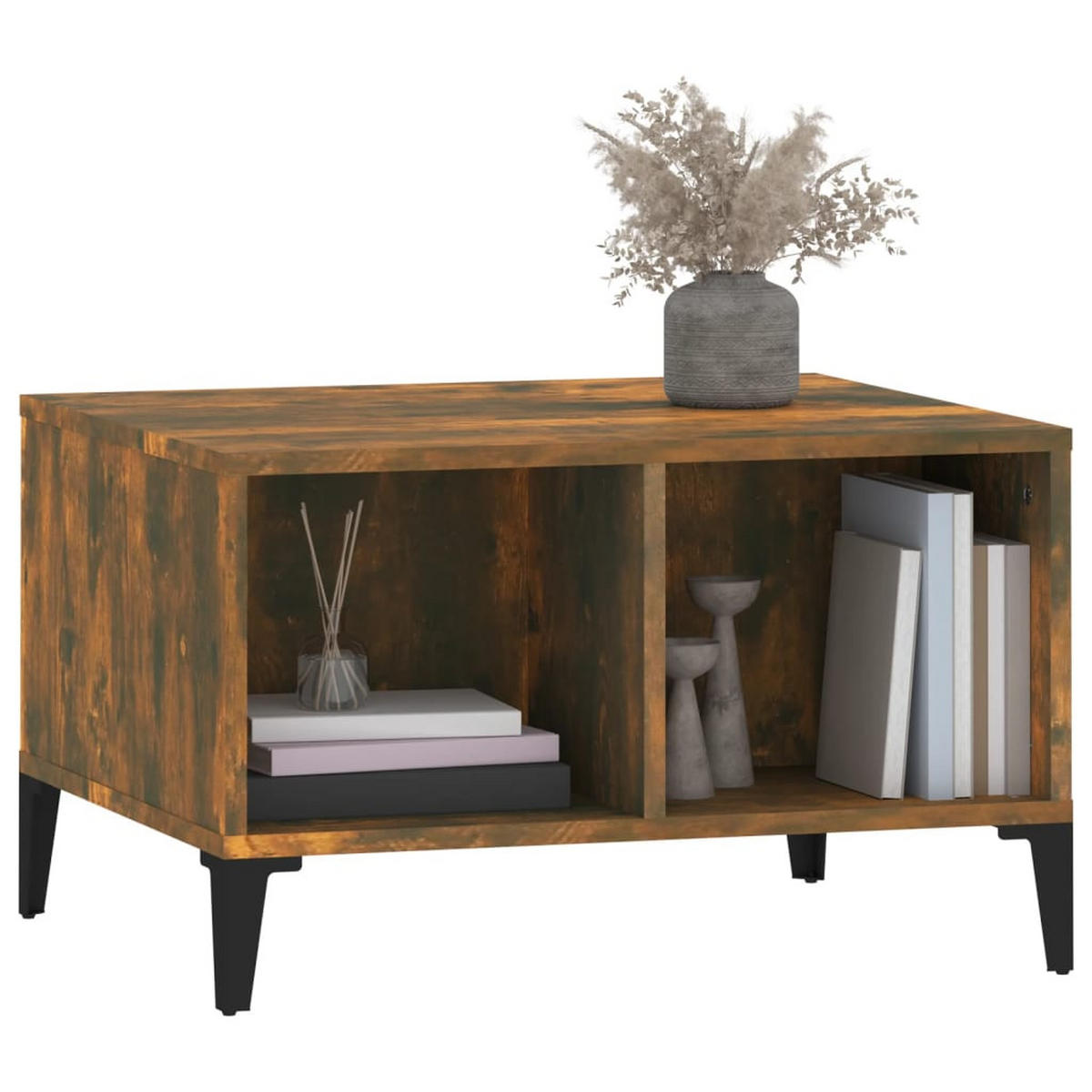 COUCHTISCH Räuchereiche 60x50x36,5 cm Holzwerkstoff - Braun, Holzwerkstoff (60/50/36.5cm) - furnicato