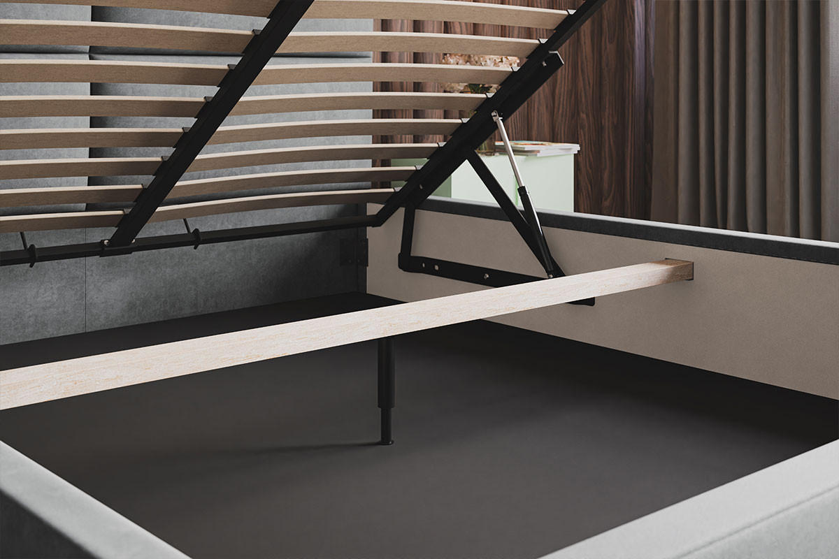 POLSTERBETT 200x200 Terra mit Bettkasten, Grün - Grün, Holz/Textil (200/200cm) - Emporius