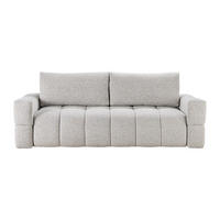 SCHLAFSOFA - 3 Personen - Stoff - Hellgrau - - Hellgrau, Textil (252/107/107cm) - Vente-Unique