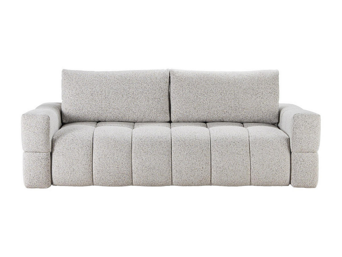 SCHLAFSOFA - 3 Personen-Sitzer - Stoff - Hellgrau - - Hellgrau, Textil (252/107/107cm) - Vente-Unique