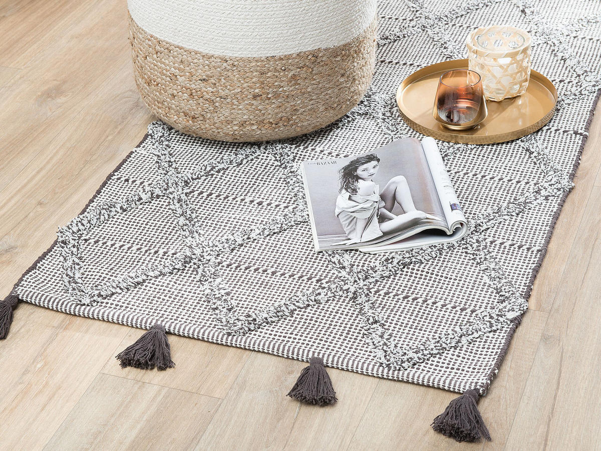 KURZFLOR-TEPPICH Tuzla 150/80 cm - Braun, Textil (80/150cm) - Beliani