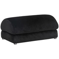 FUSSSTÜTZE Schreibtisch Fußablage mit Anti-Rutsch-Polster, Samtoptik, für Büro - Schwarz, Kunststoff (22/15/32cm) - HOMCOM