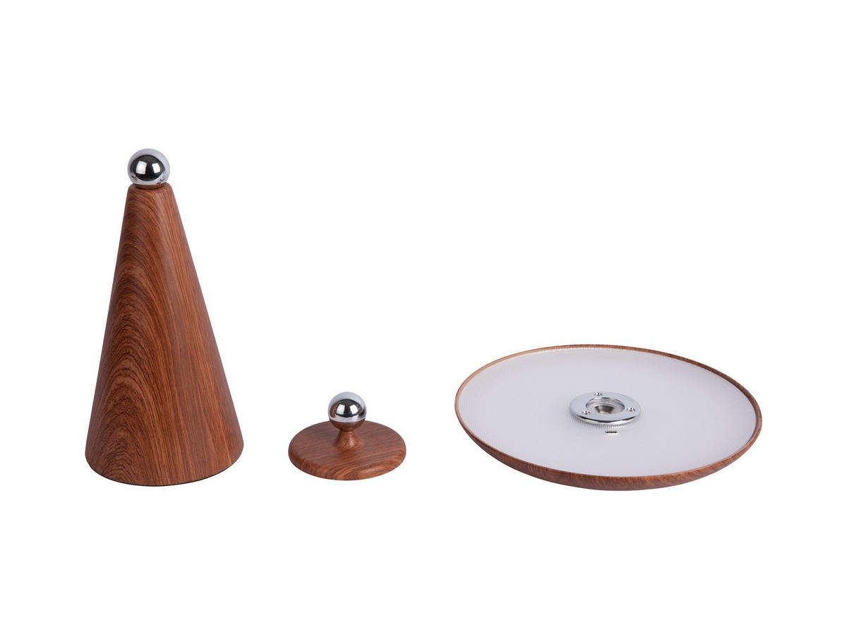 TISCHLAMPE Phoebe LED - Holz - 26 cm - Orange, Kunststoff (23/23/26cm) - Leitmotiv
