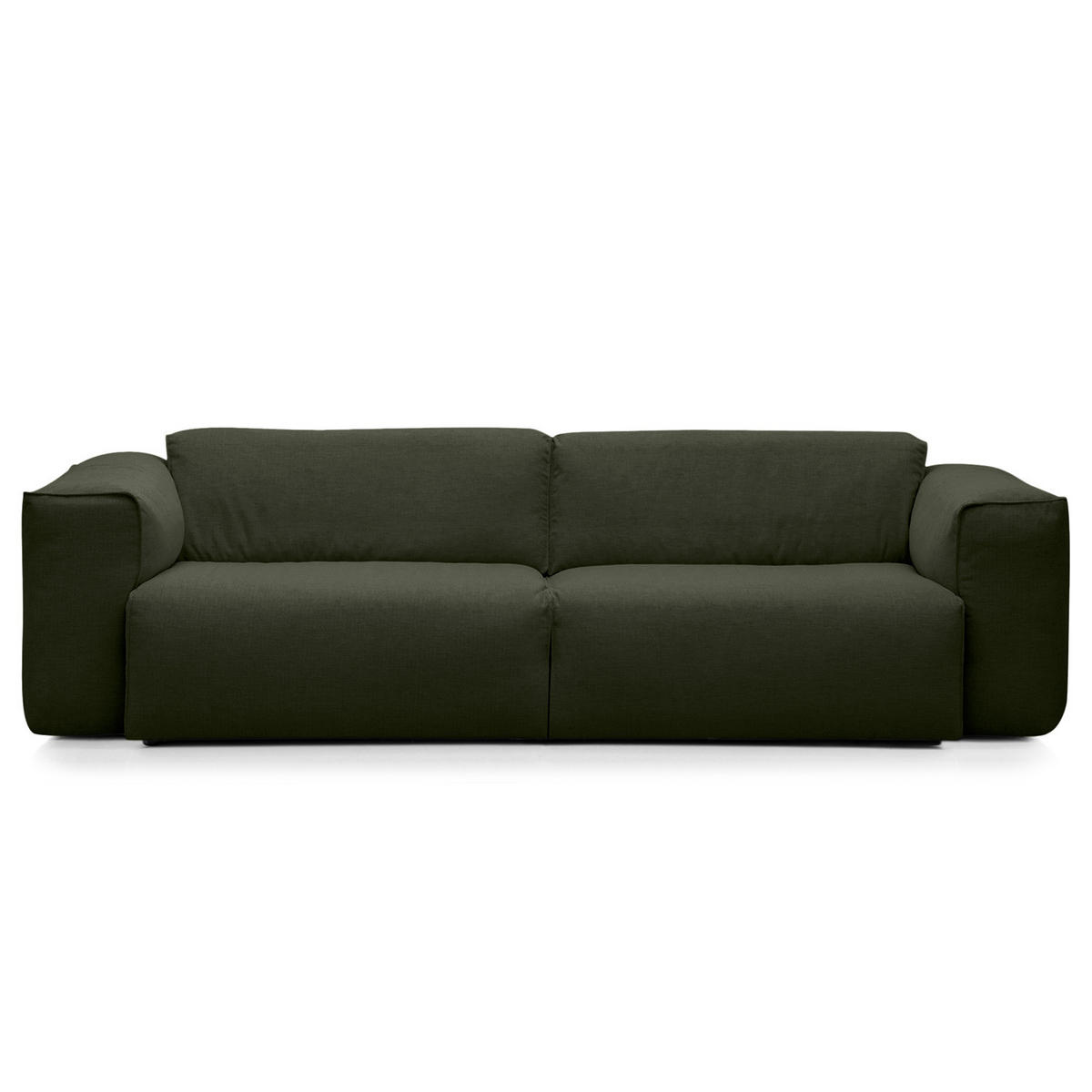3-SITZER SOFA - Schwarz/Grau, Kunststoff/Textil (251/71/102cm) - home24