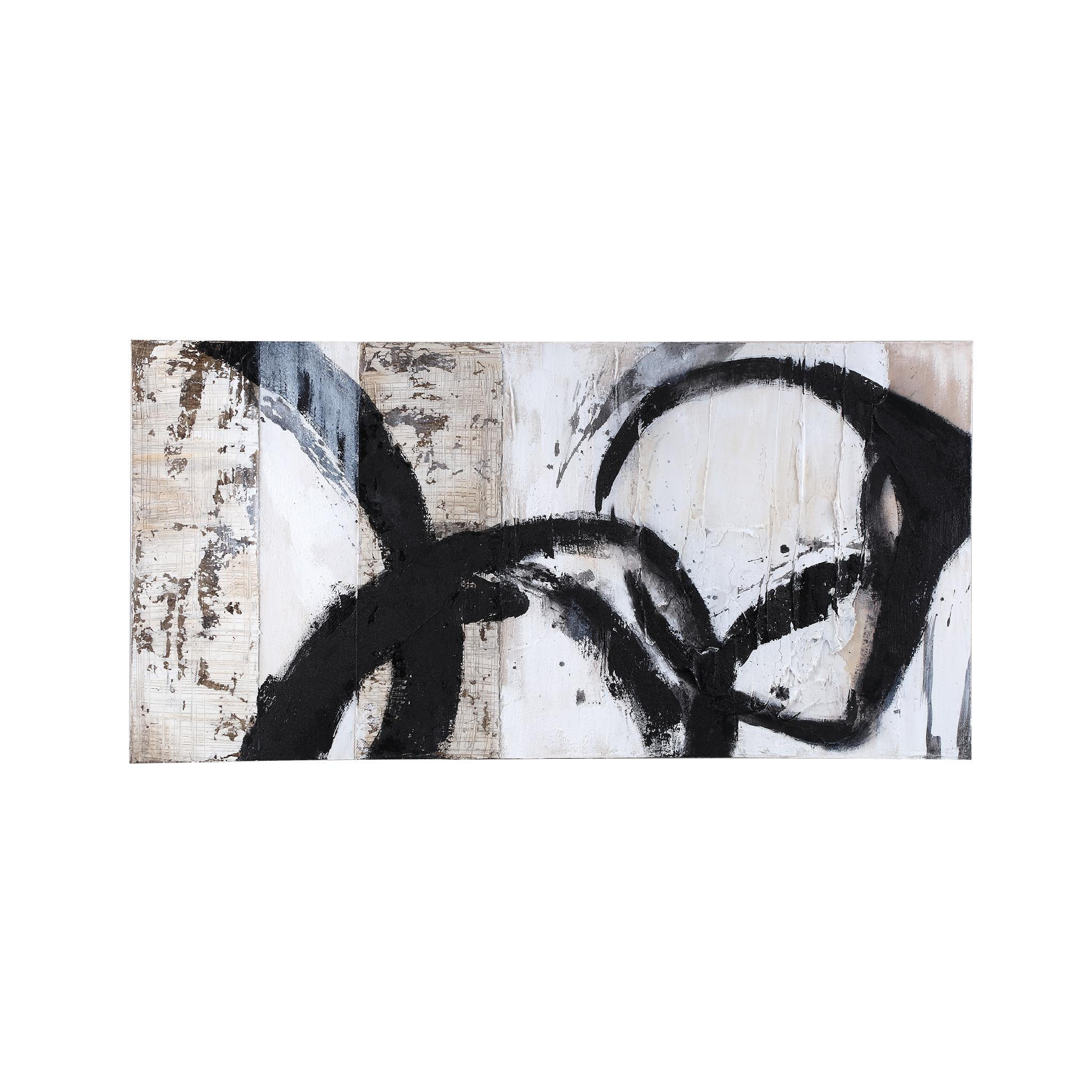 WANDPANEEL Jor Schwarz 120/3.5/60cm - Schwarz, Kunststoff (3.5/60/120cm) - PTMD Collection