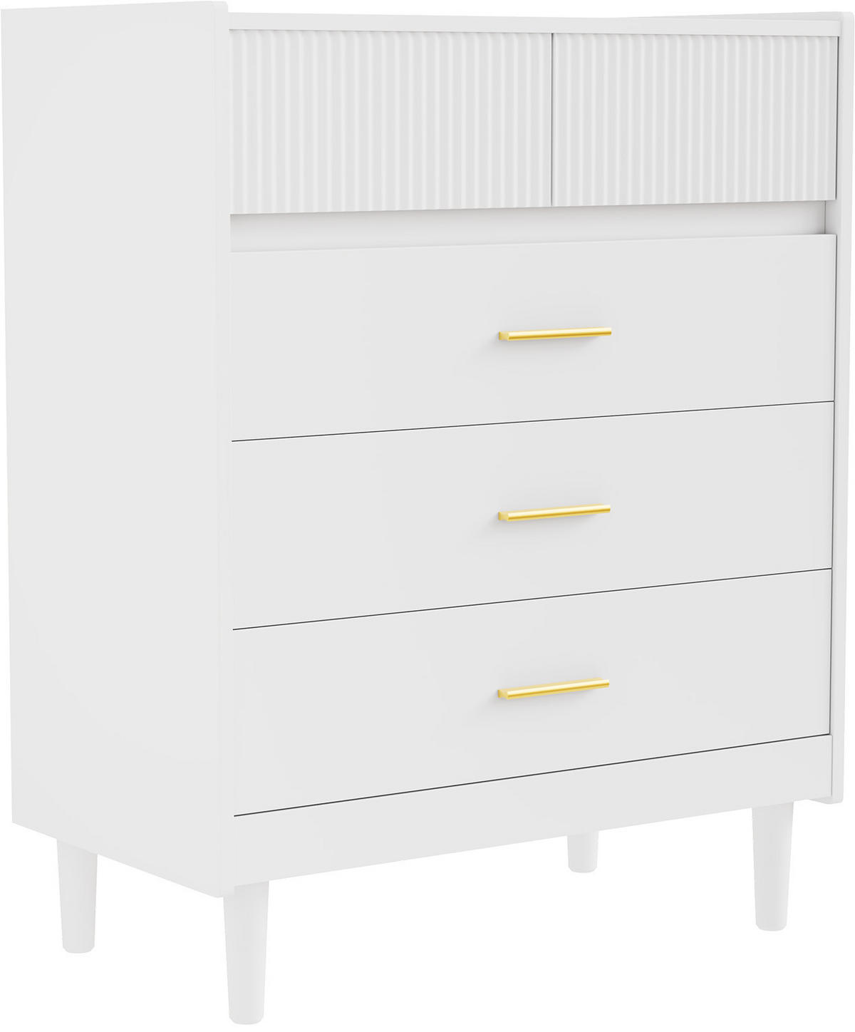 SCHUBLADENKOMMODE mit Füßen in 74/90/40cm-DG2 - Weiß, Holzwerkstoff/Metall (74/90/40cm) - HOMAVO