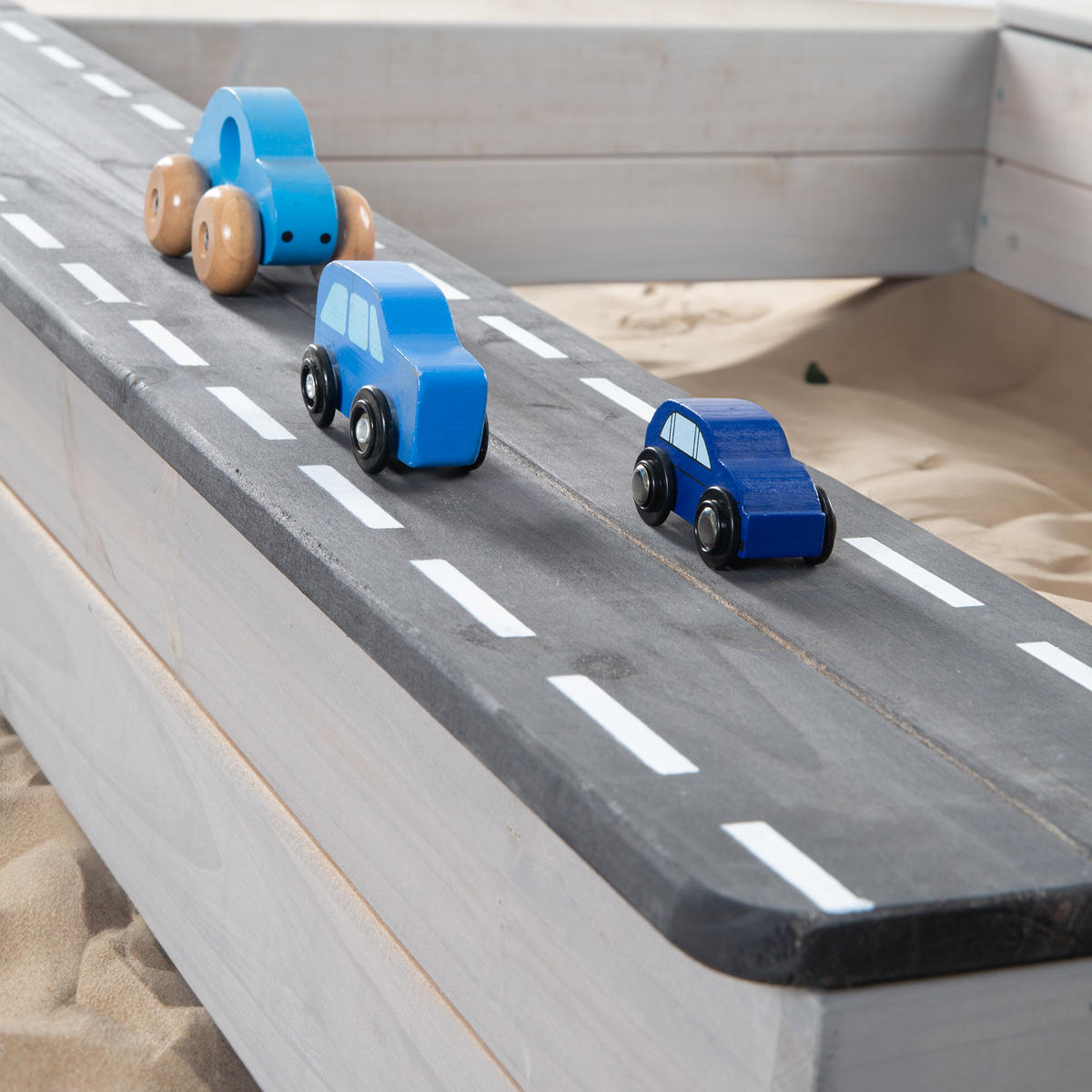 SANDKASTEN STRASSE grau - Grau, Holz (118/117/54cm) - Roba