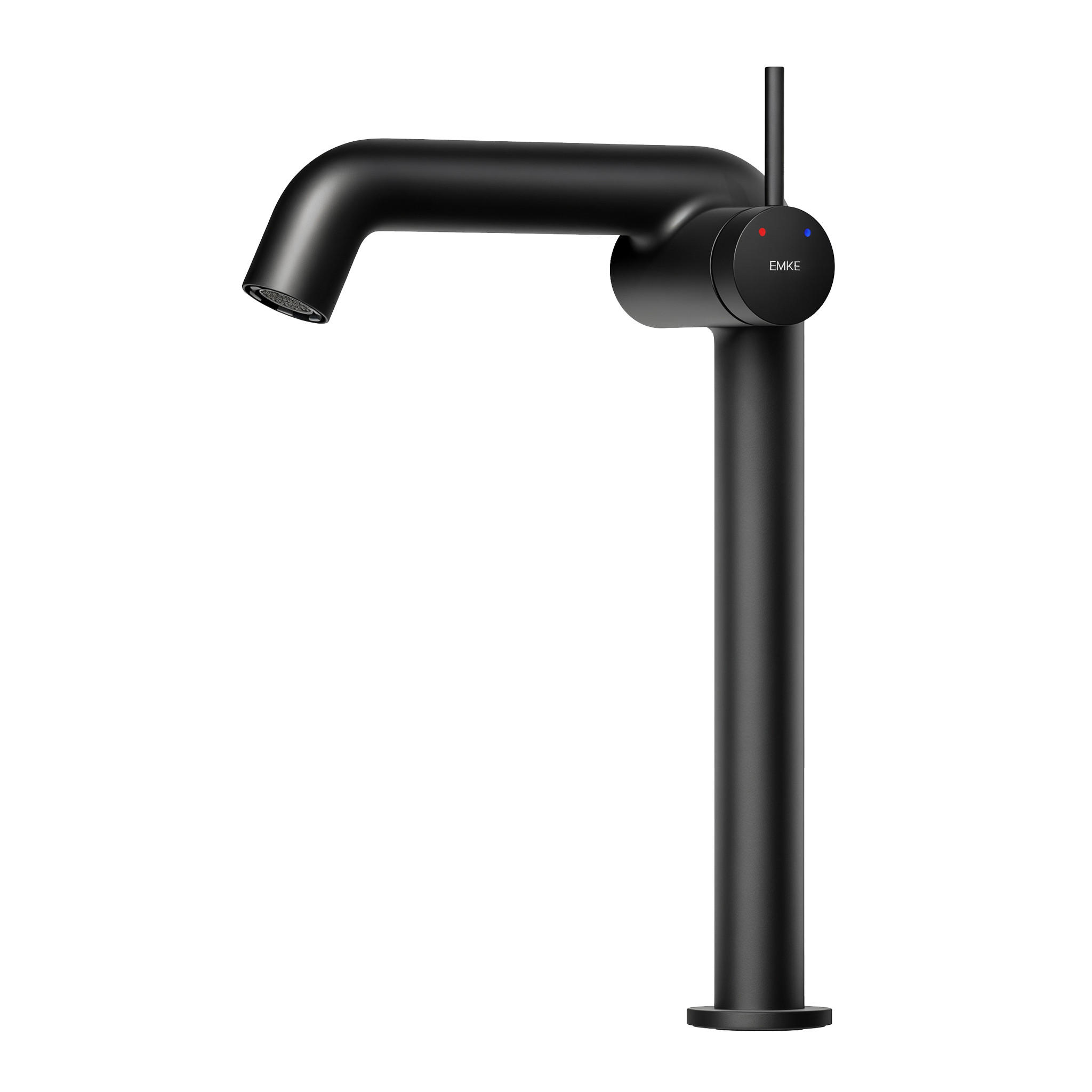 WASCHTISCHARMATUR Wasserzulaufrohr aus Edelstahl Schwarz Matt 26cm - Schwarz, Metall (22/7.6/33.2cm) - EMKE