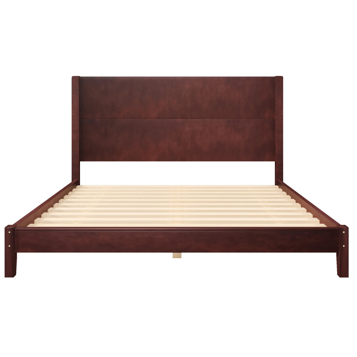 RAHMENBETT 160/200 cm in Braun mit Kopfteil und Lattenrost - Braun, Holz/Holzwerkstoff (160/200cm) - CHICFURN