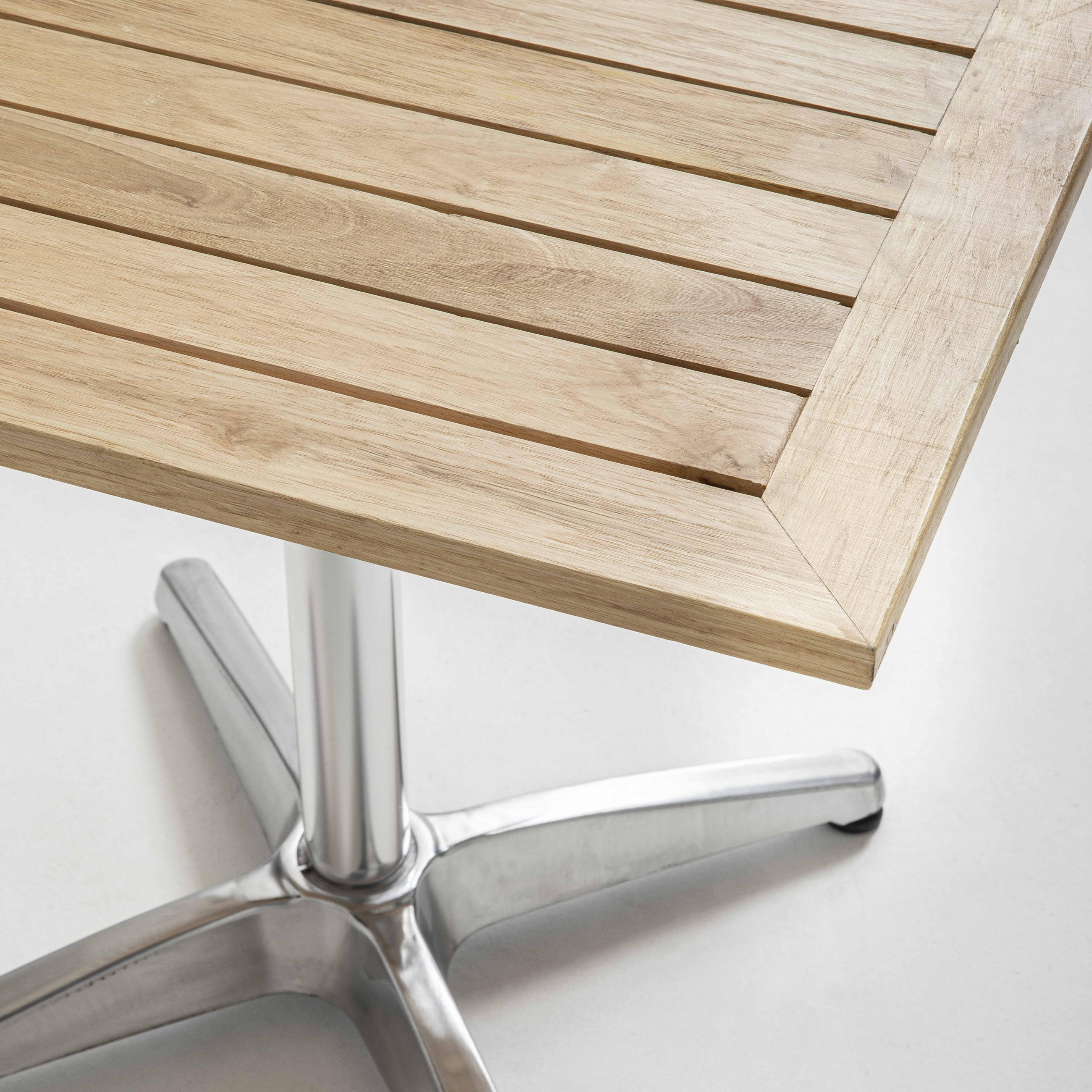 GARTENTISCH quadratisch, Grau - Grau, Holz (70/70/70cm) - Oviala