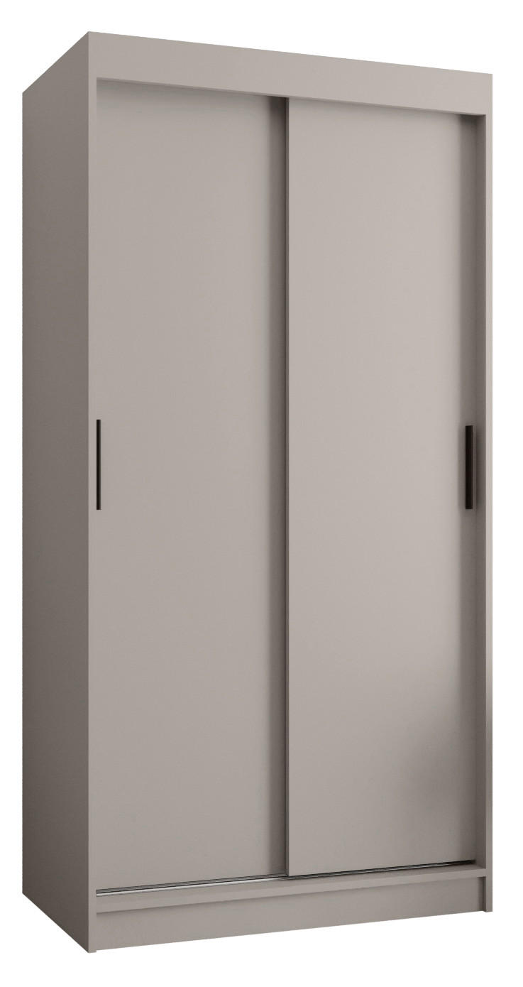 OMARA Z DRSNIMI VRATI 200/100/62 2-vratna - kašmir/črna, umetna masa/les (100/200/62cm) - Abiks Möbel