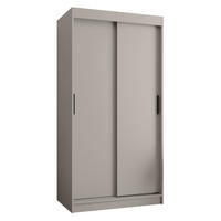 ŠATNÍ skříň s posuvnými dveřmi 200/100/62 2dveřová - černá/kašmírová, dřevo/plast (100/200/62cm) - Abiks Möbel
