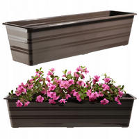 BALKONBLUMENTOPF 60 cm, Braun - Braun, Kunststoff (17/60cm) - KADAX