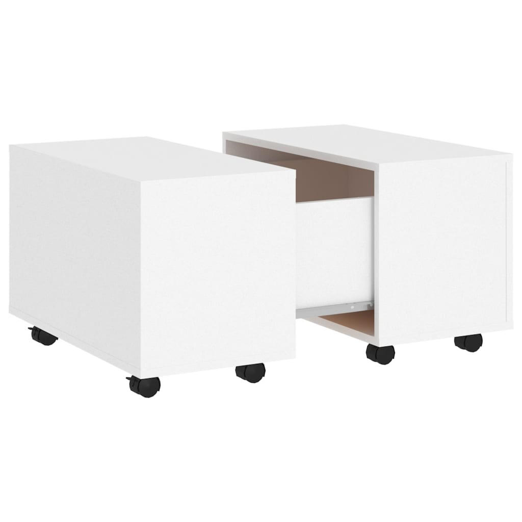 furnicato Couchtisch Weiß 60x38x60 cm